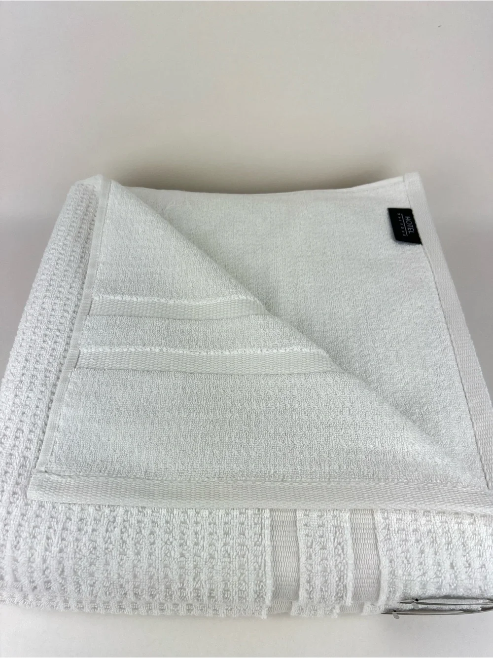 Hotel Balfour Bath Towels White Waffle Made in Turkey Soft Cotton 2 Pc Set NEW